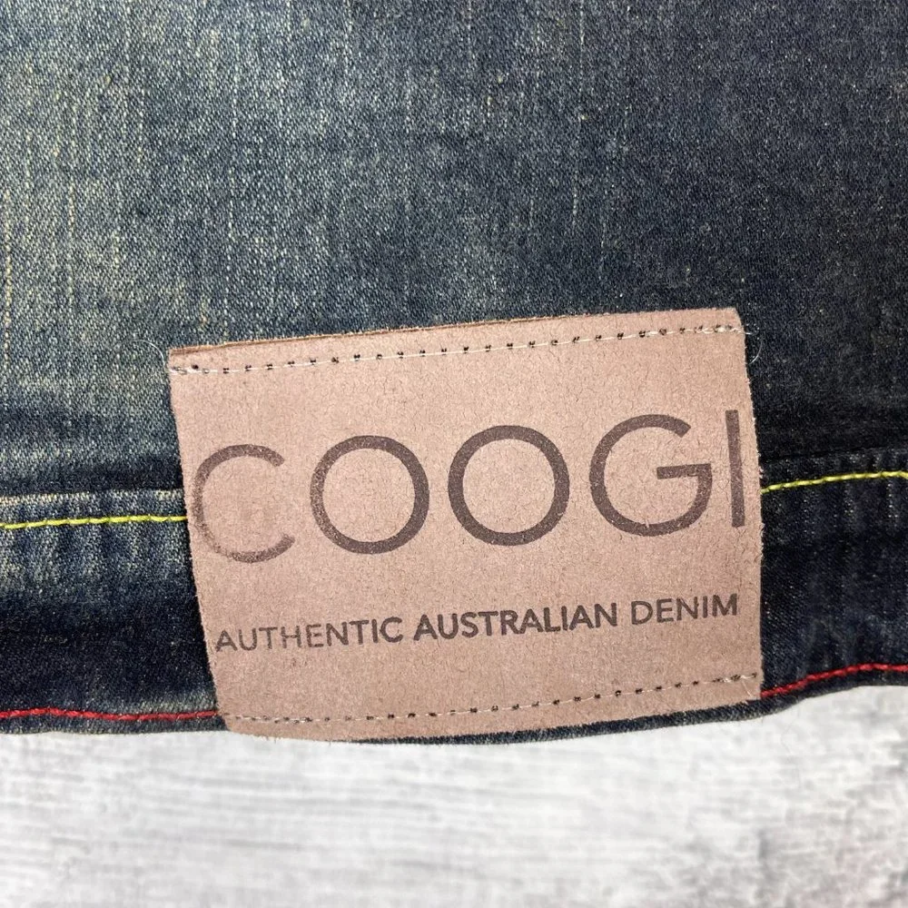 Coogi Vintage Embroidered Logo Colorful Denim Jean Trucker Jacket NWT Sz…